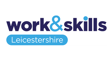 Work And Skills Leicestershire Logo with the words work & skills leicestershire