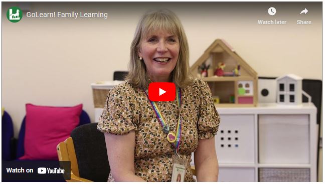 Image shows a screen grab from YouTube with a smiling Hazel from our Family Learning team.